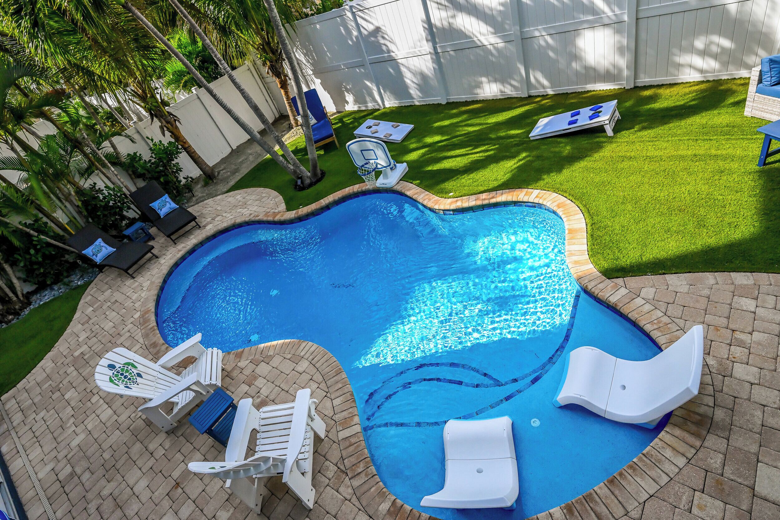 A heated pool