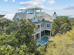 Exterior - 1 HOUSE OFF BEACH! Pool, LSV, Bikes, & Sleeps 20! GULF VIEWS (Santa Rosa Beach)