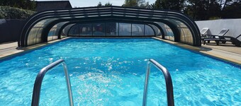 Vacation home in Brittany 900 m from the beach-5 persons -Heated swimming pool