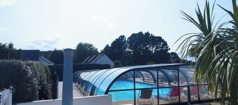 Vacation home in Brittany 900 m from the beach-5 persons -Heated swimming pool