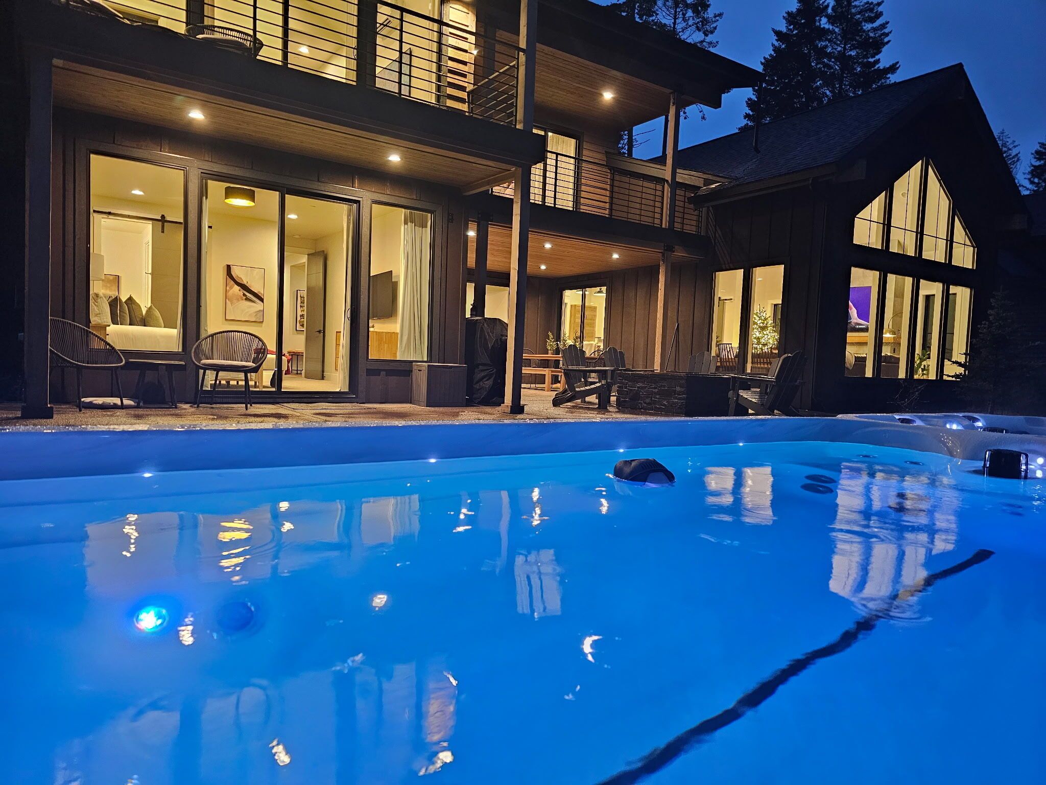 A heated pool