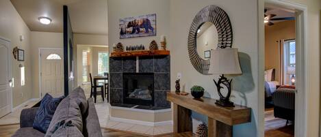 Smart-tv en een open haard