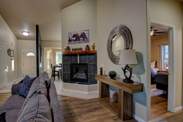 TV connectée, cheminée