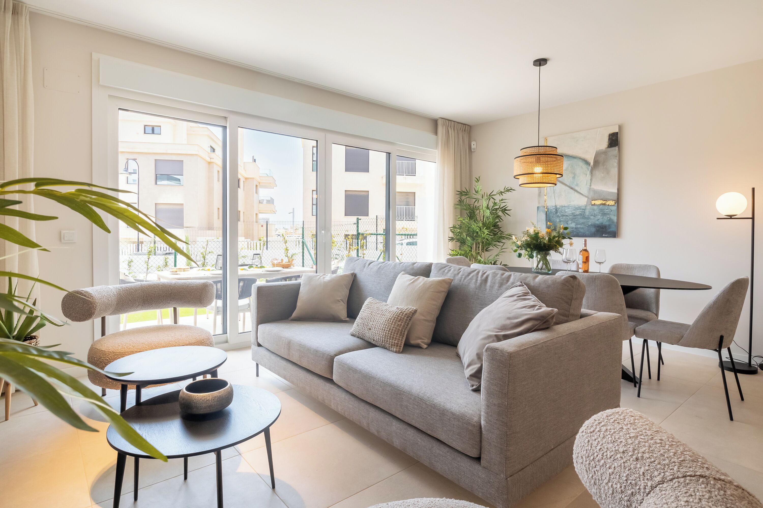 Luxury Townhome, Multiple Bedrooms, 2 Bathrooms (House La Cala with pool for 6) | Living area | 21-inch Smart TV with cable channels