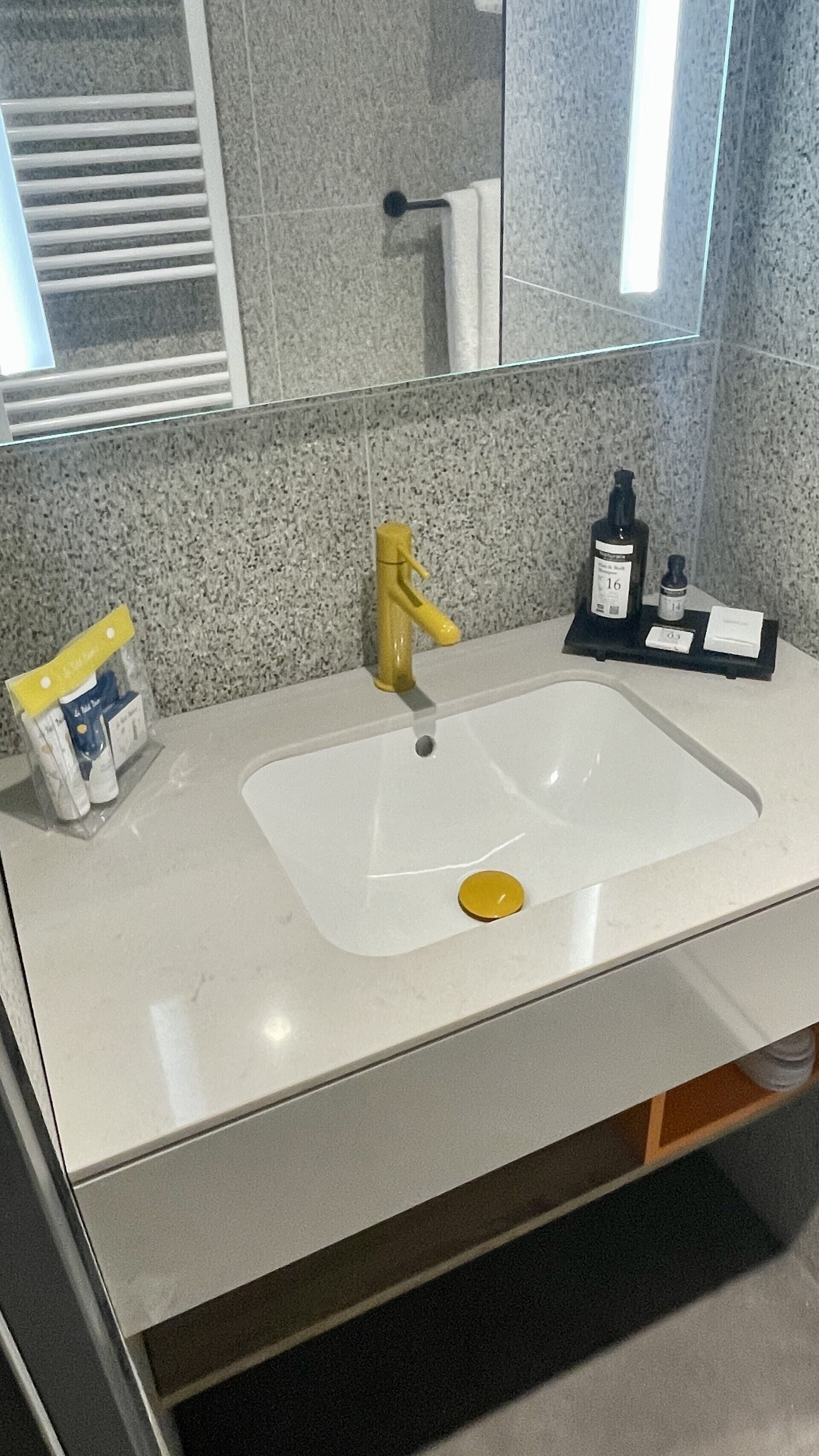 Ducha, cabezal de ducha tipo lluvia, secador de pelo, toallas