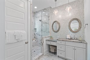 Shower, towels - 4BR Luxury Home with Private Heated Pool + Elevator | White Sand Escape (Destin)