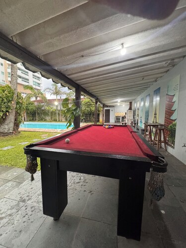 House in front of the sea in Mongagua. Spacious for the whole family