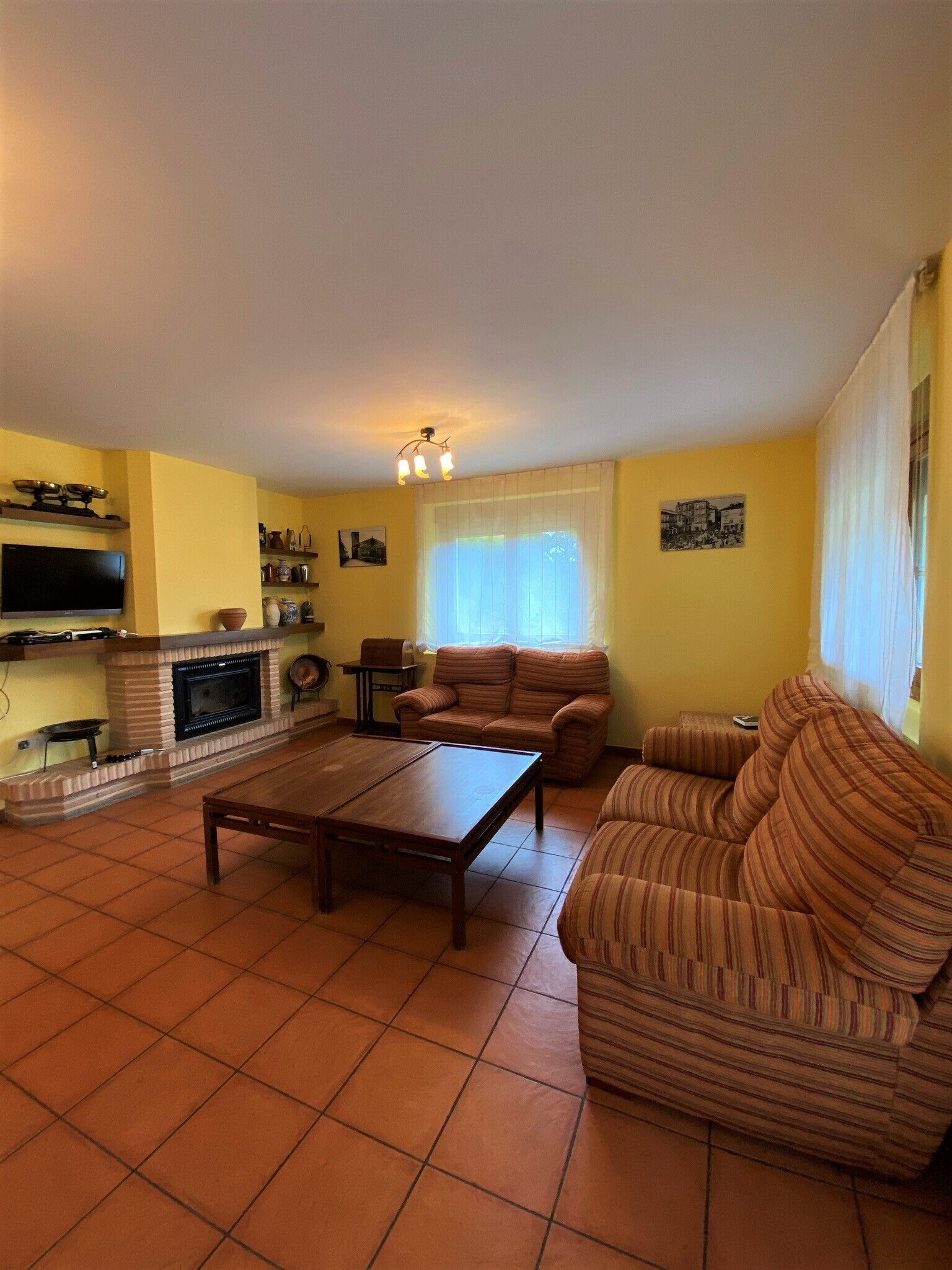 TV, fireplace, DVD player, ping pong