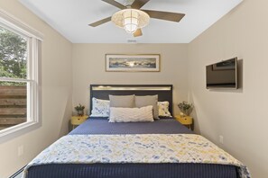 2 bedrooms, iron/ironing board, WiFi, bed sheets