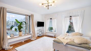 2 bedrooms, iron/ironing board, WiFi, bed sheets