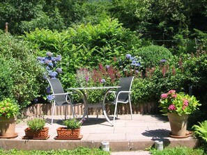 屋外ダイニングエリア