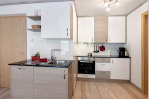 Fridge, oven, stovetop, dishwasher