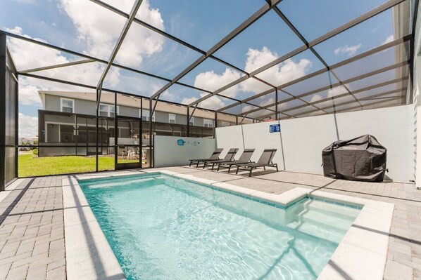 Indoor pool, outdoor pool - 5BD Disney Villa w/ Game Room, Pool & Themed Rooms (Davenport)