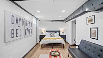 2 bedrooms, iron/ironing board, travel crib, WiFi