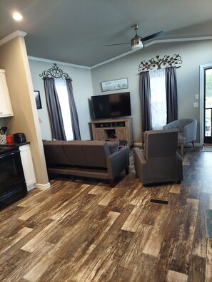 TV, fireplace - Amazing house with AC in charming Edgewood (Edgewood)