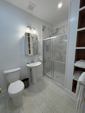 Towels, soap, toilet paper