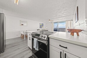 Fridge, microwave, oven, stovetop - Modern Beachfront Condo (Hauula)