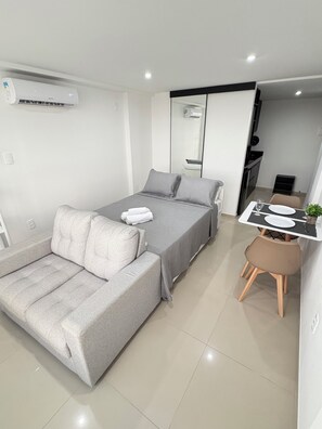 Apartment | Blackout drapes, iron/ironing board, free WiFi, bed sheets - Melhores Flats - Deslumbrante  (Joao Pessoa)