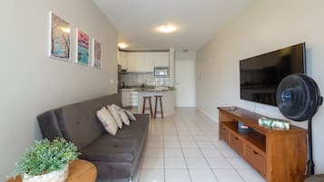 Basic Apartment | Living area | 32-inch Smart TV with digital channels