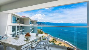 Comfort-lejlighed - 2 soveværelser - balkon - strandudsigt | Udsigt fra balkon