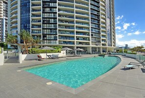 Indoor pool, a heated pool - Sierra Grand - Level 22 - Oceanside (Broadbeach)