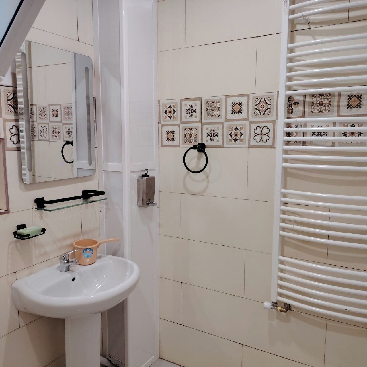 淋浴设施、吹风机、毛巾、肥皂