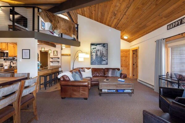 TV, fireplace, offices