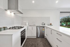 Fridge, microwave, dishwasher, toaster
