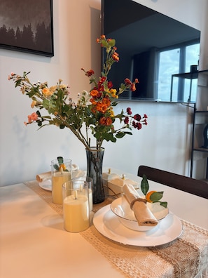 Deluxe Condo | Desk, laptop workspace, iron/ironing board, free WiFi
