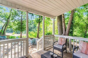 Terrace/patio - Riverfront Cabin w/ Shared Hot Tub+Sauna Sleeps 5 (Easley)
