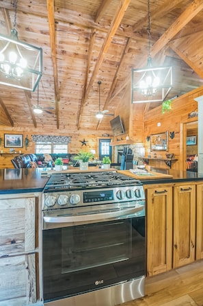 Fridge, microwave, oven, stovetop - Great Smoky Mountain, Hot Tub, Mins to Dollywood (Kodak)