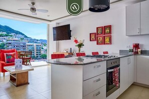 Fridge, microwave, oven, stovetop - Luxury 2 BR in Romantic Zone - Rooftop Pool (Puerto Vallarta)