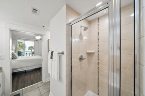 Hair dryer, towels