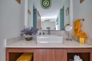 Shower, hair dryer, towels - Luxury 1 BR Condo in the Heart of Romantic Zone (Puerto Vallarta)