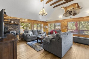 TV connectée, cheminée