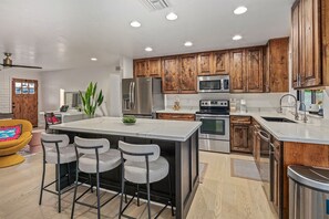 Microwave, oven, stovetop, dishwasher