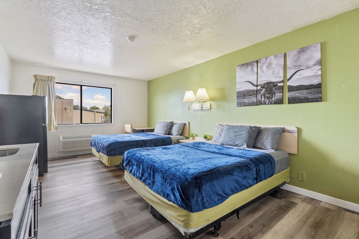 Basic Studio, 2 Queen Beds, Non Smoking, Pets Allowed | Free WiFi