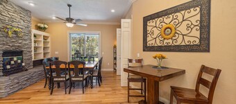 Riverbend Retreat 5-bedroom villa with spa, pond, gym, and private bar.