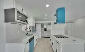 Microwave, stovetop, dishwasher