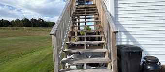 Private 2-bedroom garage apartment in  Newport Center, Vermont.
