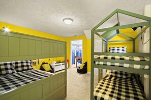 4 chambres, lit de bébé portatif, accès au Wi-Fi (inclus)