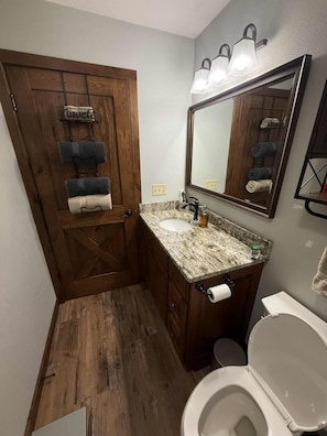 Towels, soap, toilet paper