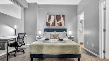 2 bedrooms, iron/ironing board, travel crib, WiFi