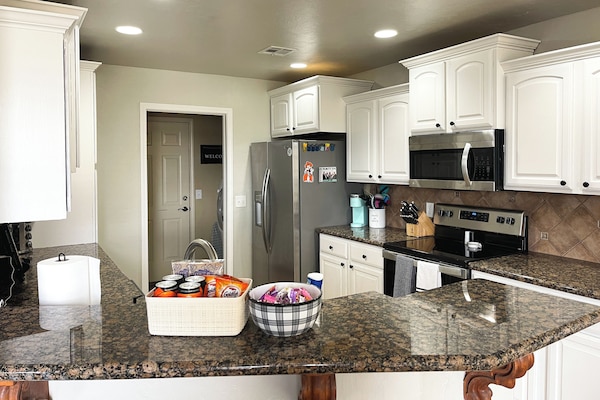 Microwave, stovetop, dishwasher