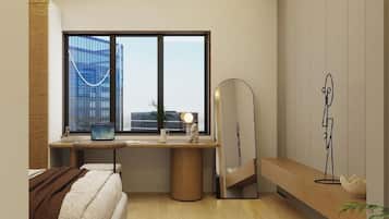 Skrivbord, arbetsyta för laptop och gratis wi-fi