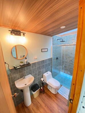 Haartrockner, Handtücher, Seife, Toilettenpapier