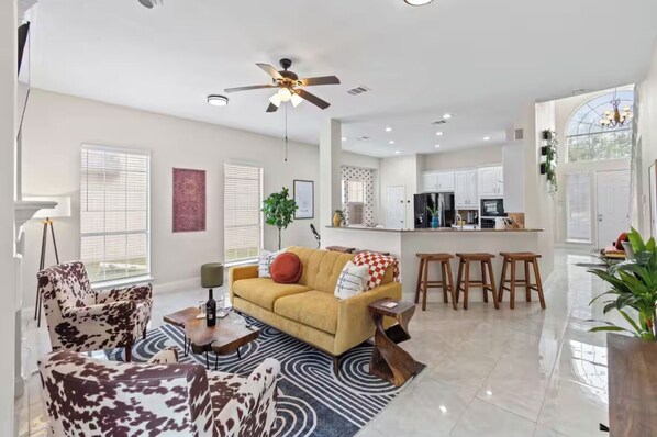 Living area - Spacious Family Home w/ Game Room + Fenced Yard (Richardson)