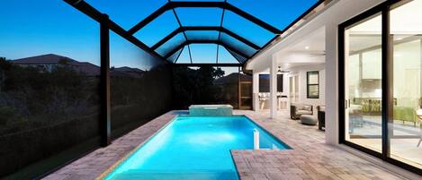 Outdoor pool, a heated pool