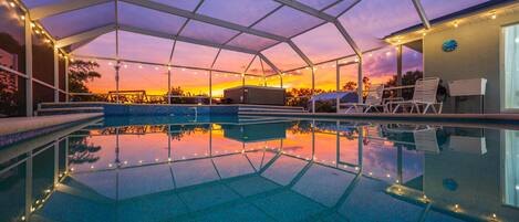 A heated pool