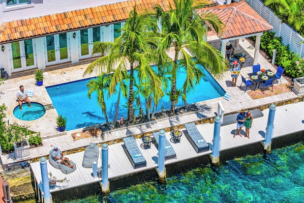 A heated pool